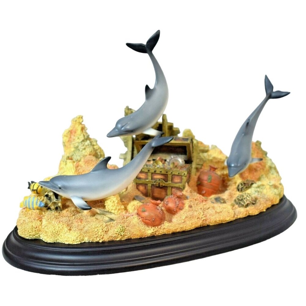 Lenox Treasures of the Deep Dolphin Seabed Large Vintage Figurine 2002